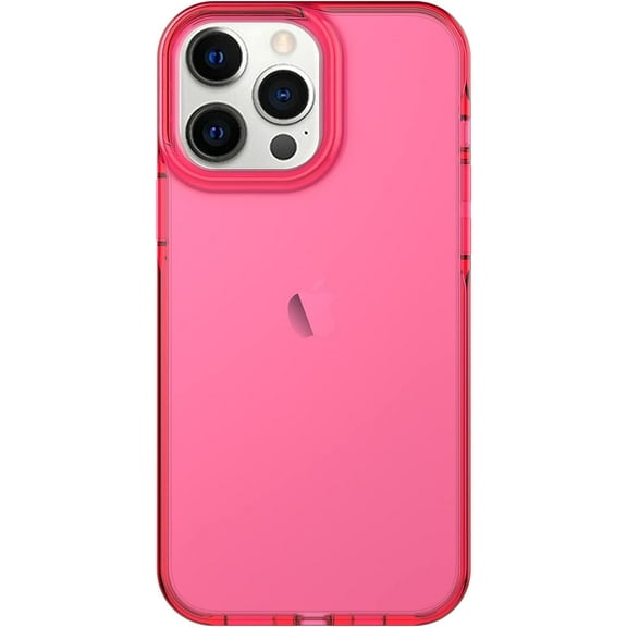 Shockproof Clear Design for iPhone 13 Pro Case, Certified 6.6ft Drop Protection, Raised Edges Protect Camera and Screen, Hotpink