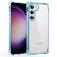 thumbnail image 1 of Shockproof Clear Designed for Samsung Galaxy S22 Plus, [Camera & Screen Raised Edge Protection] [Air Guard Four Corner Bumper 15FT Drop Protection] [Not Yellowing] Soft Slim Silicone Case, Blue, 1 of 7