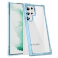 thumbnail image 1 of Shockproof Clear Designed for Samsung Galaxy S22 Ultra, [Camera & Screen Raised Edge Protection] [Air Guard Four Corner Bumper 15FT Drop Protection] [Not Yellowing] Soft Slim Silicone Case, Blue, 1 of 7