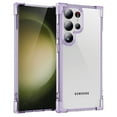 thumbnail image 1 of Shockproof Clear Designed for Samsung Galaxy S24 Ultra, [Camera & Screen Raised Edge Protection] [Air Guard Four Corner Bumper 15FT Drop Protection] [Not Yellowing] Soft Slim Silicone Case, Purple, 1 of 9