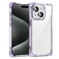 thumbnail image 1 of Shockproof Clear Designed for iPhone 13, [Camera & Screen Raised Edge Protection] [Air Guard Four Corner Bumper 15FT Drop Protection] [Not Yellowing] Soft Slim Silicone Case, Purple, 1 of 9