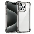 thumbnail image 1 of Shockproof Clear Designed for iPhone 15 Pro Max, [Camera & Screen Raised Edge Protection] [Air Guard Four Corner Bumper 15FT Drop Protection] [Not Yellowing] Soft Slim Silicone Case, Black, 1 of 8