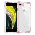 thumbnail image 1 of Shockproof Clear Designed for iPhone 7 / 8 / SE 2020 / SE 2022, [Camera & Screen Raised Edge Protection] [Air Guard Four Corner Bumper Drop Protection] [Not Yellowing] Soft Slim Silicone Case, Pink, 1 of 9