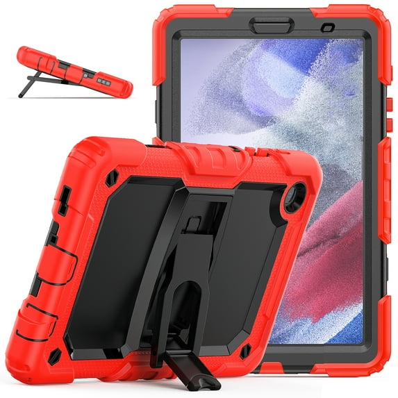 Shockproof Colorful Silica Gel + PC Protective Case with Holder & Shoulder Strap For Samsung A7 /