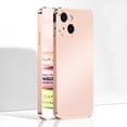 thumbnail image 1 of Shockproof Compatible with iPhone 13 Mini Case Cute Slim Fit Thin Matte Phone Cases Anti-Fingerprint for Women Glitter Plating Edge Soft Flexible TPU Protective Cover - 5.4 Inch (2021), Pink, 1 of 8