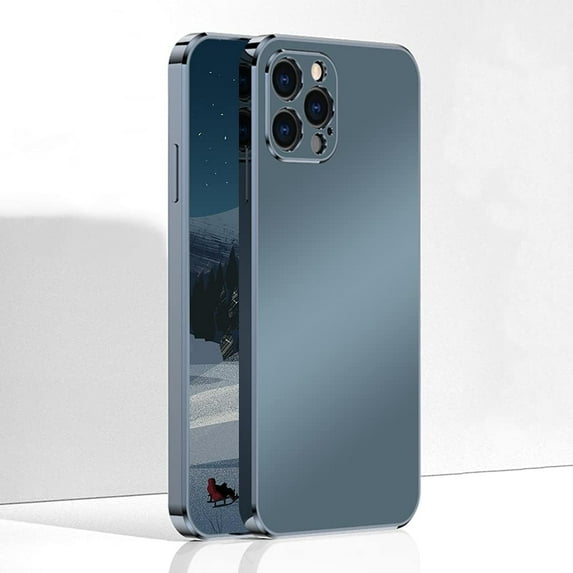 Shockproof Compatible with iPhone 13 Pro Max Case Cute Slim Fit Thin Matte Phone Cases Anti-Fingerprint for Women Glitter Plating Edge Soft Flexible TPU Protective Cover - 6.7 Inch (2021), Grey