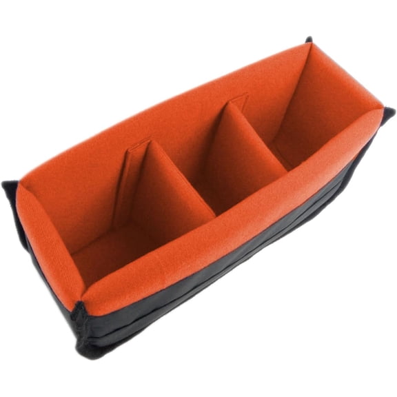 Shockproof DSLR SLR Camera Insert Bag with Partition Divider Organizer Water Resistant Nylon Velvet Case Orange