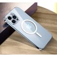 thumbnail image 1 of Shockproof Designed Case for iPhone 13, Full Body Protective Clear iPhone 13 Case Compatible with MagSafe, Aluminum Alloy Frame, Blue, 1 of 8