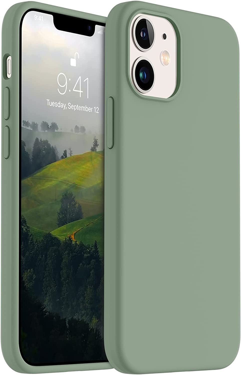 Shockproof Designed for iPhone 12 Mini Case, Liquid Silicone Phone