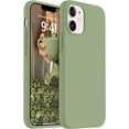 thumbnail image 1 of Shockproof Designed for iPhone 12 Mini Case, Liquid Silicone Phone Case with [Soft Anti-Scratch Microfiber Lining] Drop Protection 5.4 inch Slim Thin Cover, Tea Green, 1 of 16