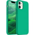 thumbnail image 1 of Shockproof Designed for iPhone 12 Mini Case, Liquid Silicone Phone Case with [Soft Anti-Scratch Microfiber Lining] Full Body Drop Protection 5.4 inch Slim Thin Cover, Emerald Green, 1 of 8