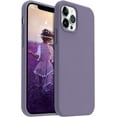 thumbnail image 1 of Shockproof Designed for iPhone 12 Pro Max Case,Liquid Silicone Phone Case with [Soft Anti-Scratch Microfiber Lining] Full-Body Drop Protection 6.7 inch Slim Thin Cover, Lavender, 1 of 16