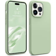 Shockproof Designed for iPhone 14 Pro Case, Liquid Silicone Phone Case with [Soft Anti-Scratch Microfiber Lining] Drop Protection 6.1 inch Slim Thin Cover Pale Green
