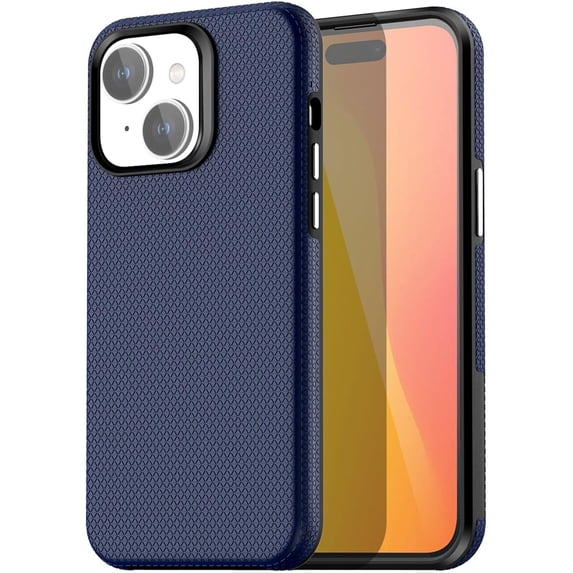 Entronix Protective Case Compatible with iPhone 14 Plus, Anti-Slip Hard Cover, Navy Blue