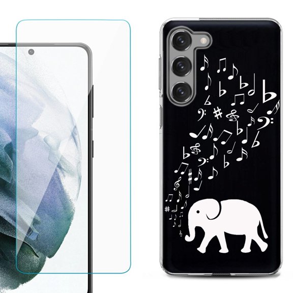 Shockproof Fashion Phone Case for Samsung Galaxy S23 5G, by OneToughShield - Elephant Music