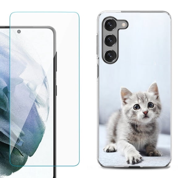 Shockproof Fashion Phone Case for Samsung Galaxy S23 5G, by OneToughShield - Kitty Cat