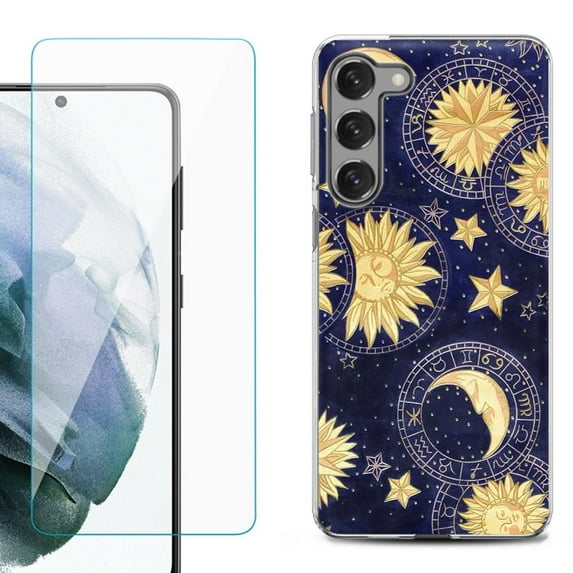 Shockproof Fashion Phone Case for Samsung Galaxy S23 5G, by OneToughShield ® - Moon Sun Star