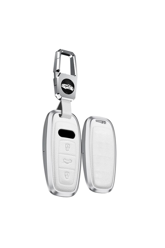 Shockproof Flexible TPU Key Fob Protector with Full Body Coverage and Keychain for Audi A3 S3 A6 A6L A7 S7 RS7 A8 Q7 Q8 E-Tron SQ7 RS6 Smart Remote Key Case