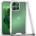 thumbnail image 1 of Shockproof Fusion Shield Tough Snap-on Case for Motorola Moto G Power 2025 - Clear, 1 of 3