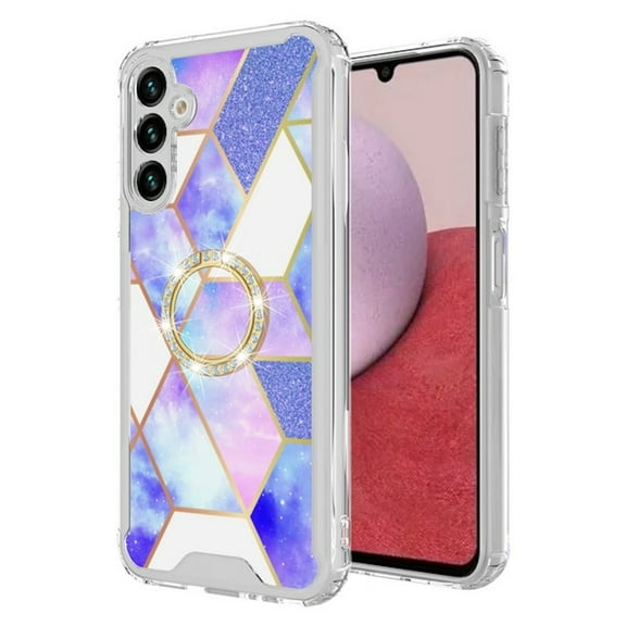 Shockproof Fusion Shield Tough Snap-on Case with Ring Grip for Samsung Galaxy A16 5G - Galaxy