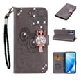thumbnail image 1 of Shockproof Glitter Case for OnePlus Nord N200 5G 2021, Allytech Sparkle 3D Handmade [Embossed Owl & Mandala] Magnetic Wallet Stand Cover with Hadn Strap for OnePlus Nord N200 5G 2021(6.49"), Gray, 1 of 5