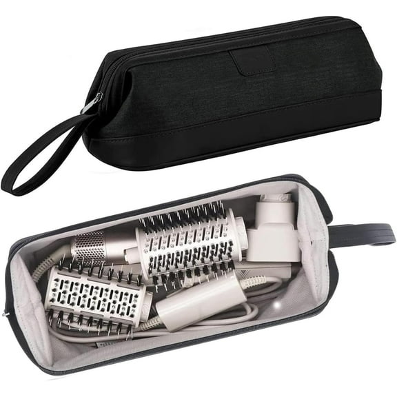 Shockproof Hair Tool Storage Bag for Curling Iron, Large Capacity Organizer Bag for Hair Accessories Tools, Black