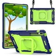 thumbnail image 1 of Shockproof Handle Case for (12.4 Inch) Samsung Galaxy Tab S7 FE (SM-T730/T736B) & Galaxy Tab S7 Plus (SM-T970), Drop Proof 360 Degree Rotating Stand Cover Case with Shoulder Strap (Navyblue Olivine), 1 of 8
