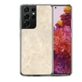 thumbnail image 1 of Shockproof Hybrid Bumper Phone Case for Samsung Galaxy S21 Ultra, by OneToughShield ® - Marble / Latte, 1 of 3