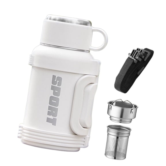 Shockproof Insulated Flask with Multifunctional Lid for Camping Hiking