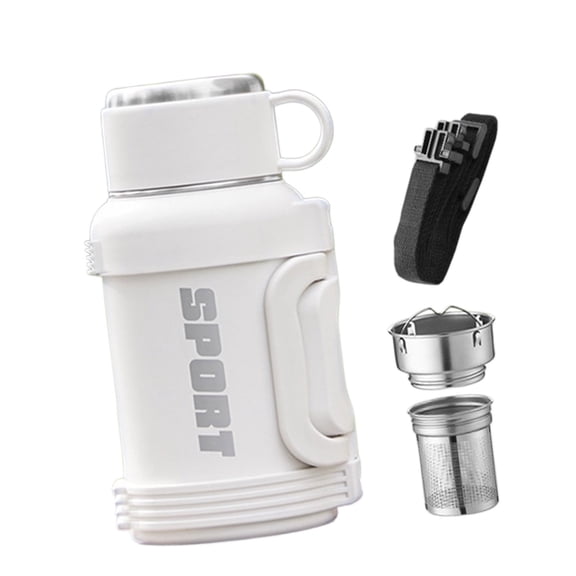 Shockproof Insulated Flask with Multifunctional Lid for Camping Hiking