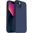 thumbnail image 1 of Shockproof Liquid Silicone Designed for iPhone 13 Case Gel Rubber Full Body Protection Anti-Shock Cover Case Drop Protection 6.1inch-Navy Blue, 1 of 11
