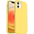 thumbnail image 1 of Shockproof Liquid Silicone Designed for iPhone 12 Case and iPhone 12 Pro Case Gel Rubber Full Body Protection Anti-Shock Cover Case Drop Protection 6.1inch-Lemon Yellow, 1 of 11