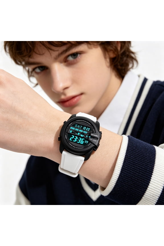 Shockproof Luminous Outdoor Digital Watch, Multifunctional Sports Electronic Wristwatch with Alarm Stopwatch, Casual Daily Fitness Wristwatch
