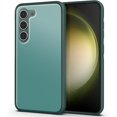 thumbnail image 1 of Shockproof Matte Case for Samsung Galaxy S23 [Anti Fingerprint] [10FT Military Drop Protection] Hard Translucent Back Four Corner Airbags Drop Protection Phone Cover, 6.1 inch, Green, 1 of 7