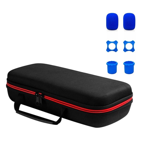 Shockproof Mic Case Travel Storage Handbag with Small Pocket for Microphones