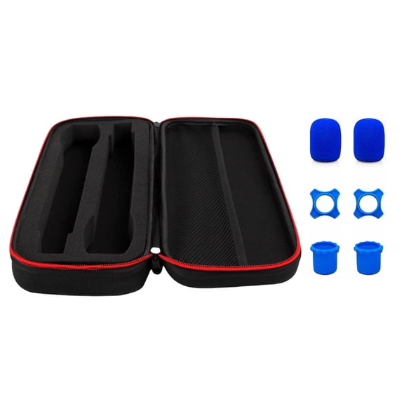 Shockproof Microphone Carrying Case Pouch Hard EVA Shell Storage Box Travel Bag