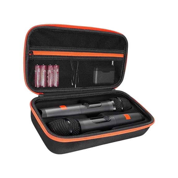 Shockproof Microphones Carrying Pouches With Interior Compartments For 2 Podcast Gear