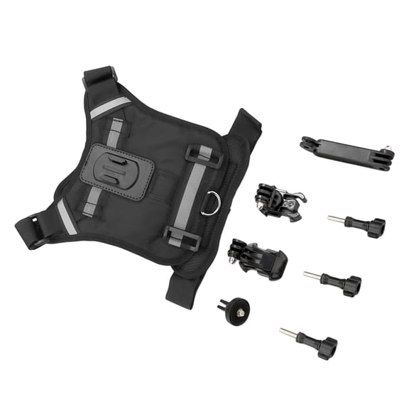 Shockproof Mount Dog Harness Chest Strap Adjustable Sports Camera Holder Vest Chest and Back Fixation for Recording