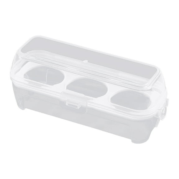 Shockproof PP Plastic Egg Holder Container With Individual Compartments For Refrigerator Camping Travel Stackable Storage Clear