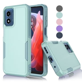 Shockproof Phone Case compatible with Motorola Moto G Play 2024, Hard Plastic Rubber Rugged Bumper Protective Cover