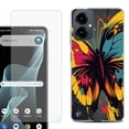thumbnail image 1 of Shockproof Phone Case for Cricket Icon 2026, with Screen Protector, by OneToughShield - Abstract Butterfly, 1 of 5