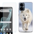 thumbnail image 1 of Shockproof Phone Case for Cricket Icon 2026, with Screen Protector, by OneToughShield - Arctic Wolf, 1 of 5