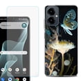 thumbnail image 1 of Shockproof Phone Case for Cricket Icon 2026, with Screen Protector, by OneToughShield - Butterfly Translucent, 1 of 5