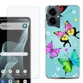 thumbnail image 1 of Shockproof Phone Case for Cricket Icon 2026, with Screen Protector, by OneToughShield - Butterfly, 1 of 5