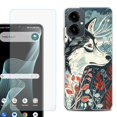 thumbnail image 1 of Shockproof Phone Case for Cricket Icon 2026, with Screen Protector, by OneToughShield - Calm Husky, 1 of 5