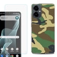 thumbnail image 1 of Shockproof Phone Case for Cricket Icon 2026, with Screen Protector, by OneToughShield - Camo Green, 1 of 5