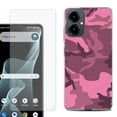 thumbnail image 1 of Shockproof Phone Case for Cricket Icon 2026, with Screen Protector, by OneToughShield - Camo Pink, 1 of 5