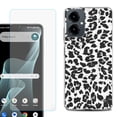 thumbnail image 1 of Shockproof Phone Case for Cricket Icon 2026, with Screen Protector, by OneToughShield - Cheetah B/W, 1 of 5