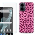 thumbnail image 1 of Shockproof Phone Case for Cricket Icon 2026, with Screen Protector, by OneToughShield - Cheetah Pink, 1 of 5