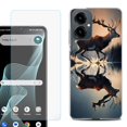 thumbnail image 1 of Shockproof Phone Case for Cricket Icon 2026, with Screen Protector, by OneToughShield - Deer Running, 1 of 5